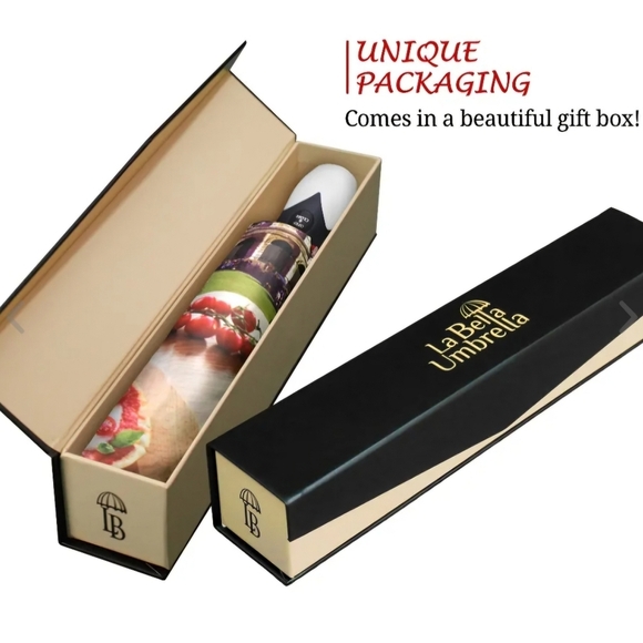 La Bella Umbrella Rome Colliseum Pizza Quality Rain Gift Box - Picture 5 of 10